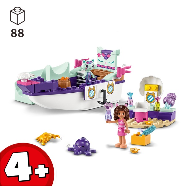 LEGO Gabby's Dollhouse 10786 Gabby & MerCat's Ship & Spa Set | Smyths ...