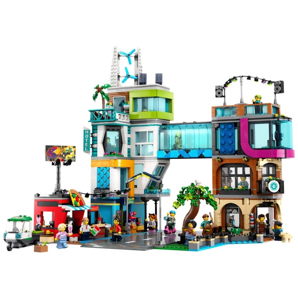 Lego City 60380 Downtown City Centre Reconfigurable Modular Building Playset Smyths Toys Uk