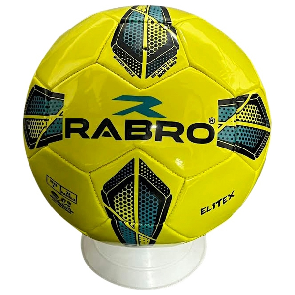 Rabro Football, Elitex PVC Football/Recreational Ball/Soccer Ball/Match Ball with Free Air Pump (Size 5, Orange with Pump)