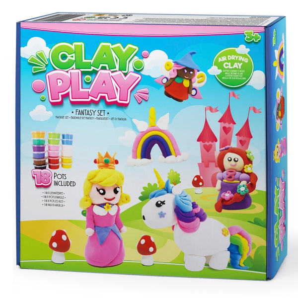 Pigs Perfect Holiday 12 Color Air Dry Modeling Clay Kit, The Toys Room