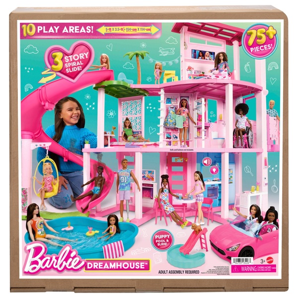 Barbie DreamHouse Dollhouse with 70+ Accessories, Working Elevator, Lights  & Sounds 