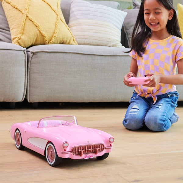 Voiture téléguidée Hot Wheels Barbie 1956 Corvette Stingray, 4 ans et plus