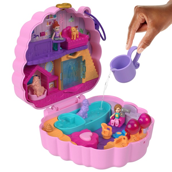 Polly Pocket Compact Groom n Glam Poodle Playset | Smyths Toys UK