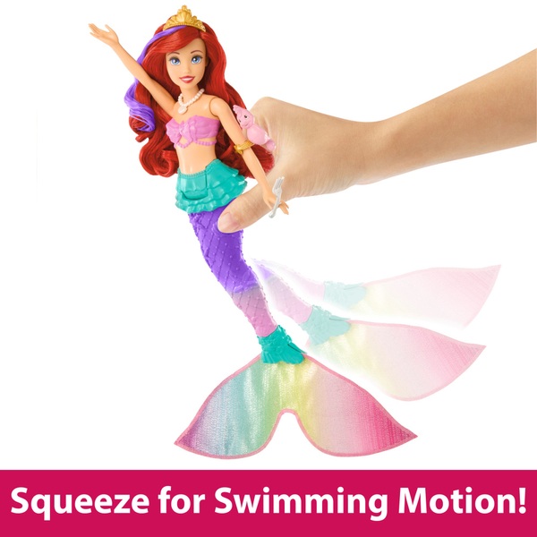 Disney Princess Swim and Splash Ariel Mermaid Doll | Smyths Toys UK