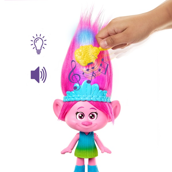 Trolls 3 Band Together Rainbow HairTunes Poppy Singing Doll | Smyths ...