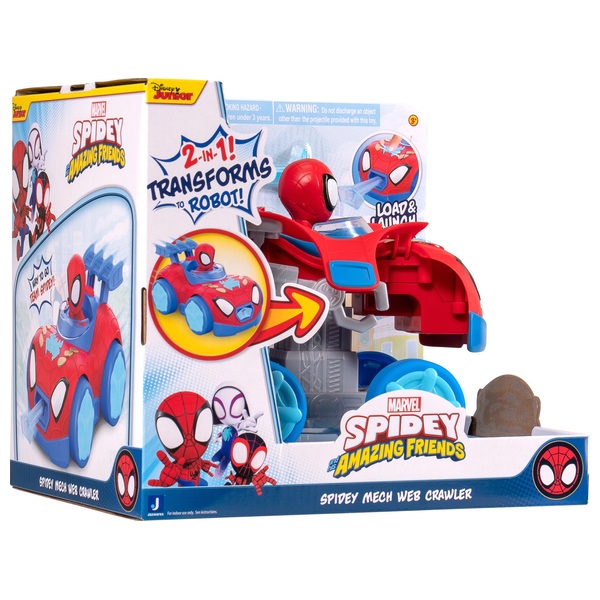 Marvel Spidey Amazing Friends – Spidey Mech Web Crawler Vehicle ...