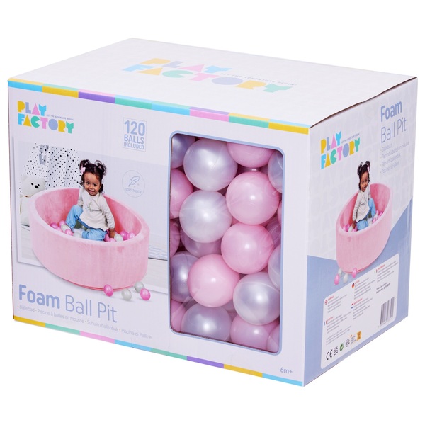Play Factory Foam Ball Pit with 120 Balls Pink Smyths Toys UK