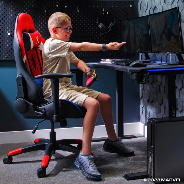 X Rocker Marvel Champion SpiderMan Junior Office Gaming Chair Smyths
