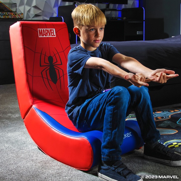 X Rocker Marvel Icon SpiderMan Floor Rocker Gaming Chair Smyths Toys UK