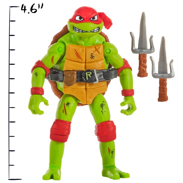 Teenage Mutant Ninja Turtles Mutant Mayhem Raphael Vs Rocksteady Action Figures Smyths Toys 7700