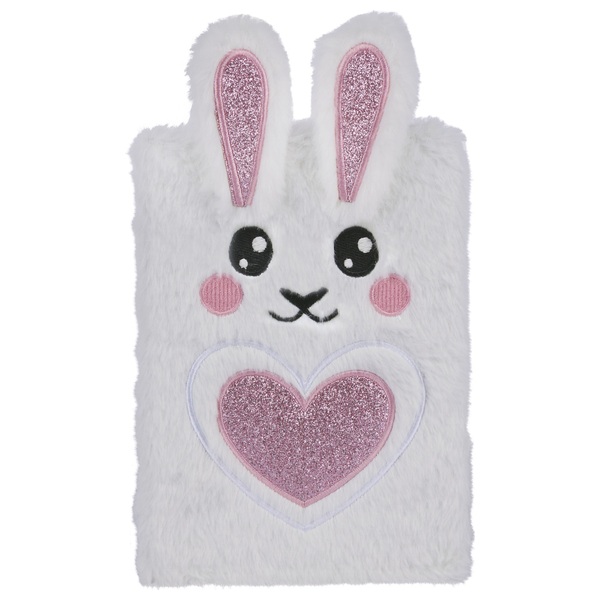 Love The Look A5 White Bunny Plush Notebook | Smyths Toys UK