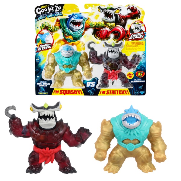 Heroes of Goo Jit Zu Deep Goo Sea Thrash vs Hammerhook 2 Pack | Smyths ...