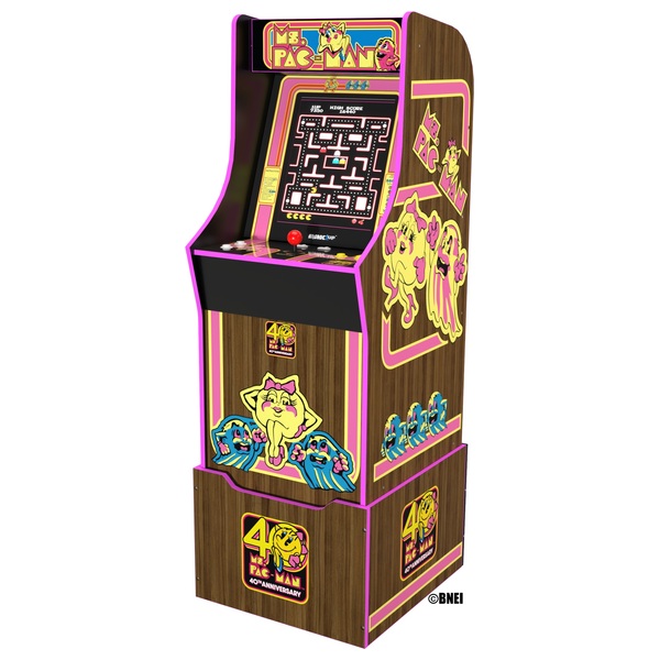 Arcade1Up Ms. Pac Man 40th Anniversary Edition Cabinet with 10