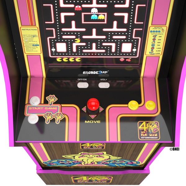 Arcade1Up Ms. Pac-Man 40th Anniversary Edition Cabinet with 10 Games ...