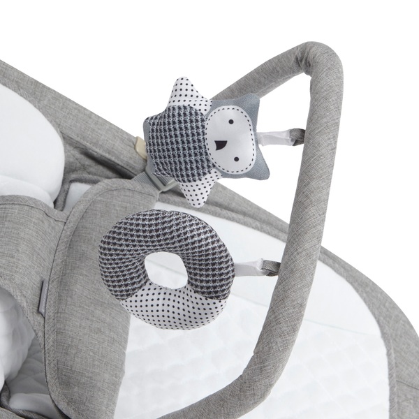 Nested Gravity Baby Bouncer Grey/Wood | Smyths Toys UK