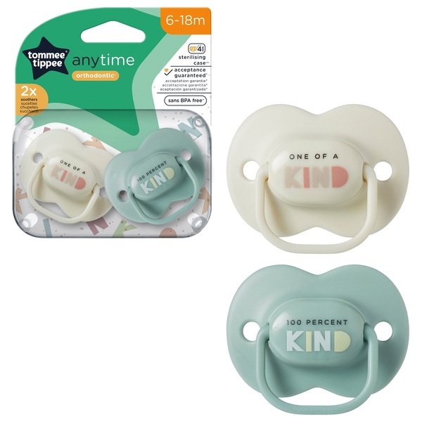 Tommee Tippee 2 Sucettes night time 6-18