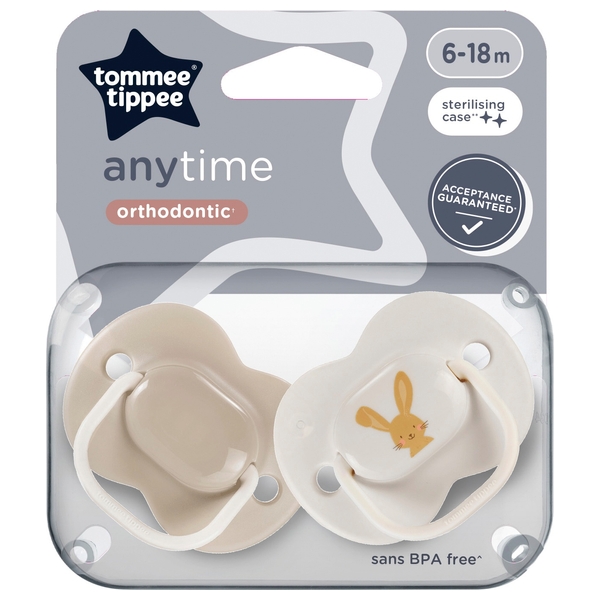 Tommee Tippee Anytime Soothers 618 Months 2 Pack Assortment Smyths