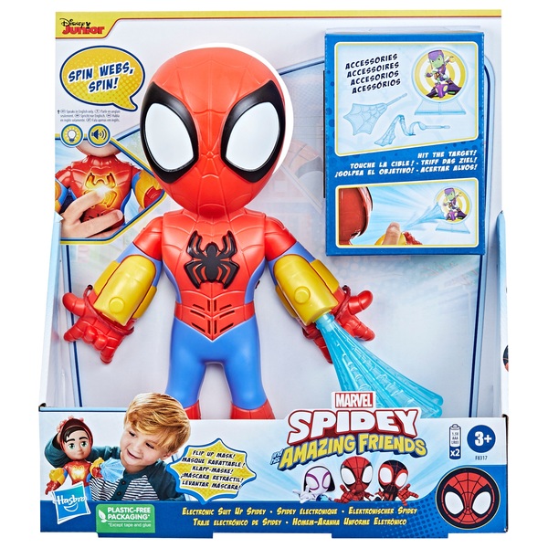 Marvel Spidey and His Amazing Friends Electronic Suit Up Spidey Action ...