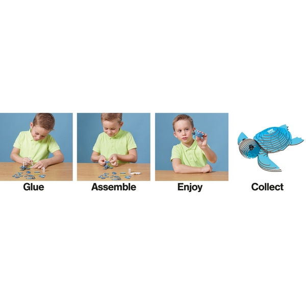 EUGY Turtle 3D Cardboard Model Kit Smyths Toys UK