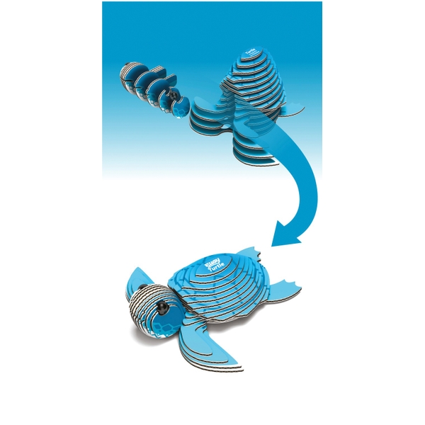 EUGY Turtle 3D Cardboard Model Kit Smyths Toys UK