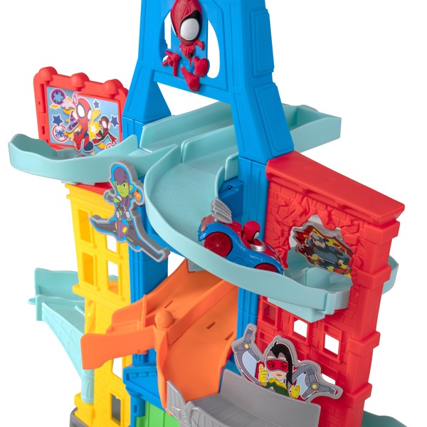 Marvel Spidey and Friends Amazing Metals City Track Playset with Five ...