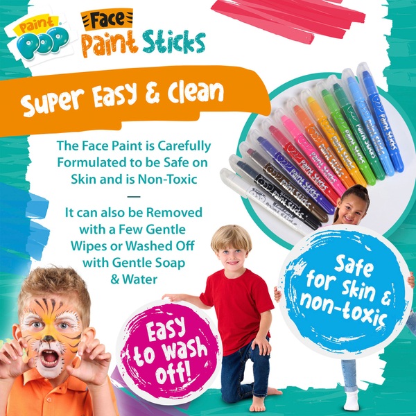 Paint Pop 12 Face Paint Sticks Smyths Toys UK