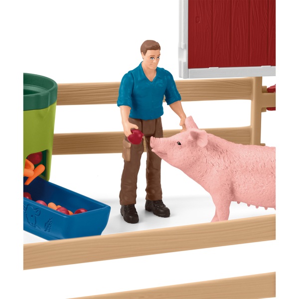Schleich Red Farm Barn with Animals Playset Smyths Toys Ireland