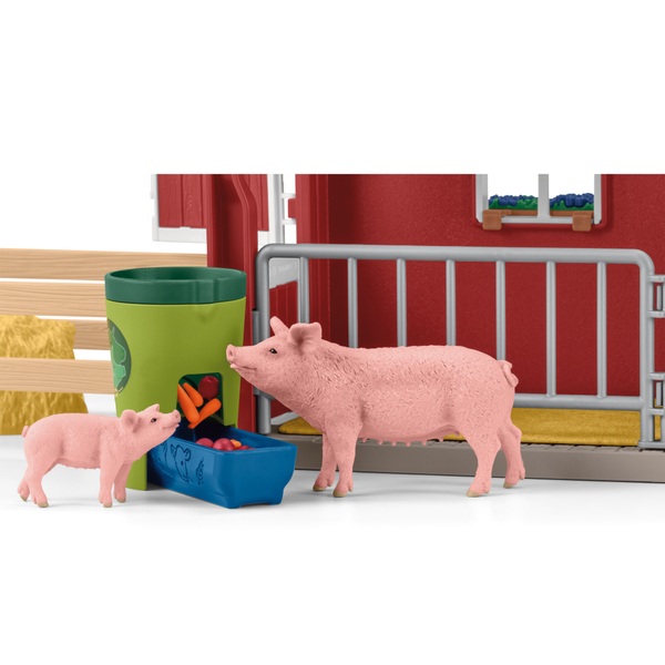 Schleich Red Farm Barn with Animals Playset Smyths Toys UK