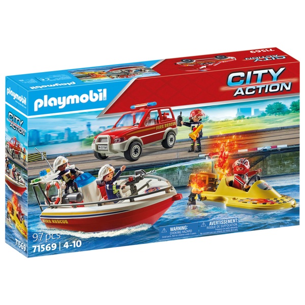Playmobil - City Action 71569 Intervention des Pompiers sur l'Eau
