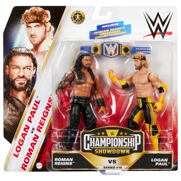 WWE Championship Showdown Roman Reigns vs Logan Paul Action Figure 2 ...