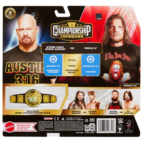 WWE Championship Showdown Steve Austin vs Triple H Action Figure 2 Pack ...