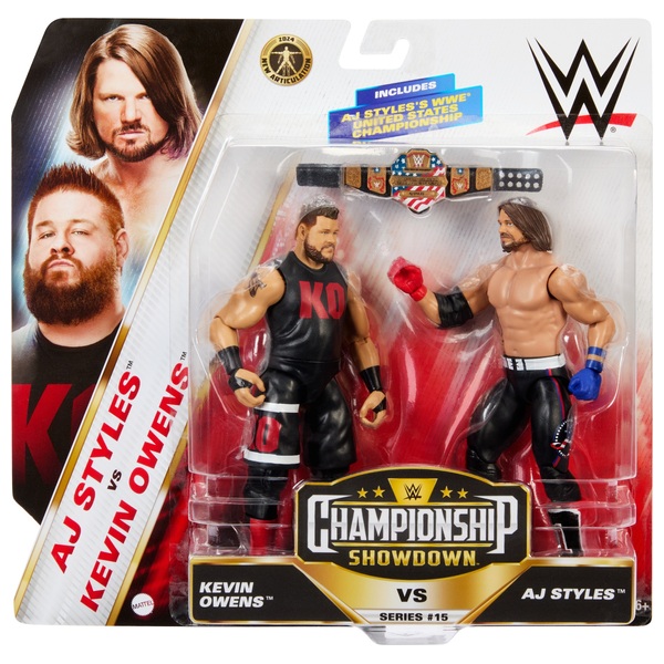 WWE Championship Showdown Kevin Owens vs AJ Styles Action Figure 2 Pack ...