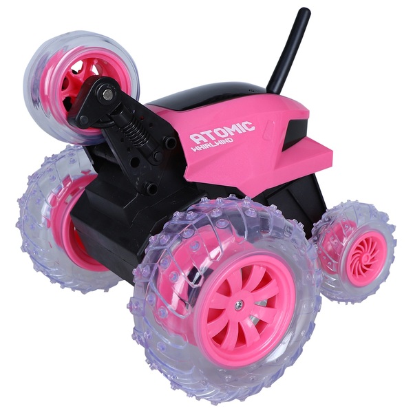 Atomic Whirlwind LED Radio Control Tumbling Stunt Car in Pink Smyths