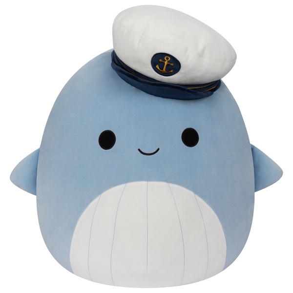 Squishmallows 50cm - Samir Blue Whale with Sailor Hat