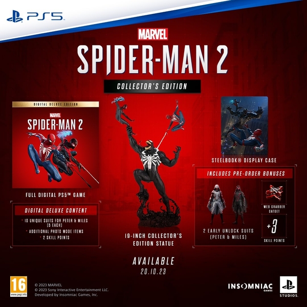 PS5 Marvel’s Spider-Man 2 Collector's Edition For PlayStation 5 with 16  Figure