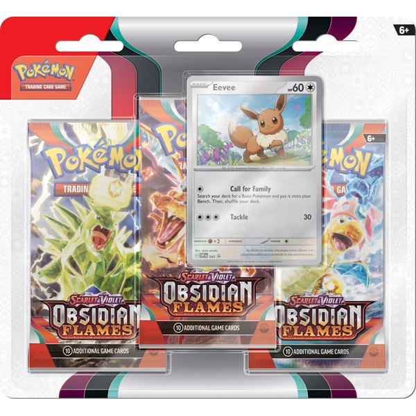 Pokémon Trading Card Game: Scarlet & Violet 3 Obsidian Flames 3 Pack ...