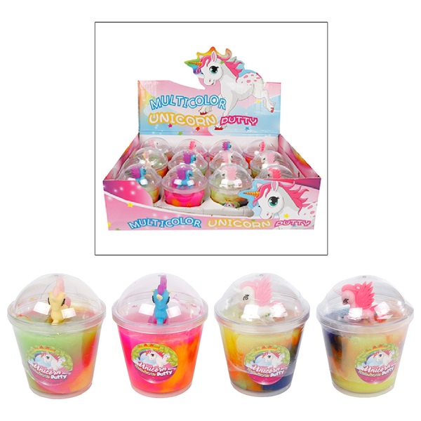 Unicorn Putty Regenboog Slijm Met Eenhoorn Figuur Gesorteerd Smyths