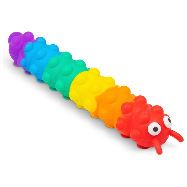 Light Up Suction Push Popper Rainbow Caterpillar | Smyths Toys Ireland