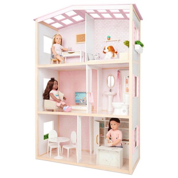 Our Generation Sweet Home 3-Story Dollhouse Playset | Smyths Toys Ireland