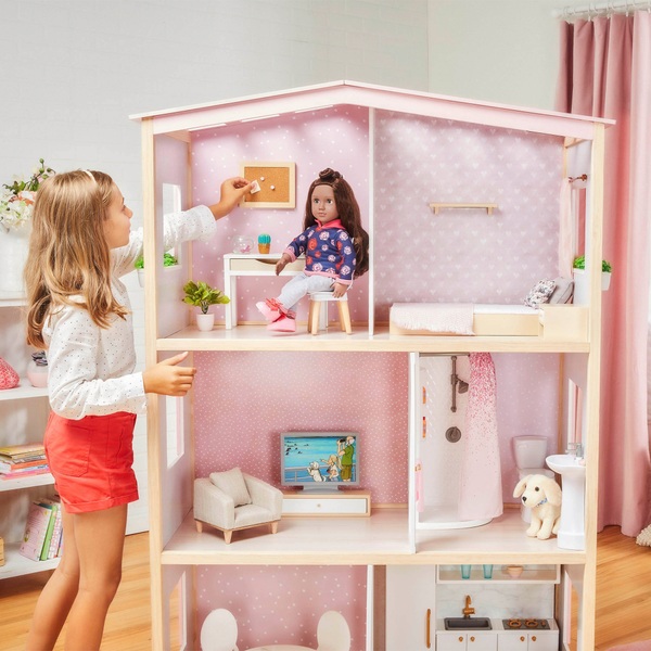 Our Generation Sweet Home 3-Story Dollhouse Playset | Smyths Toys Ireland