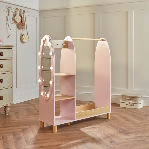 Dimples Wooden Dress Up Rack with Light-Up Mirror | Smyths Toys UK