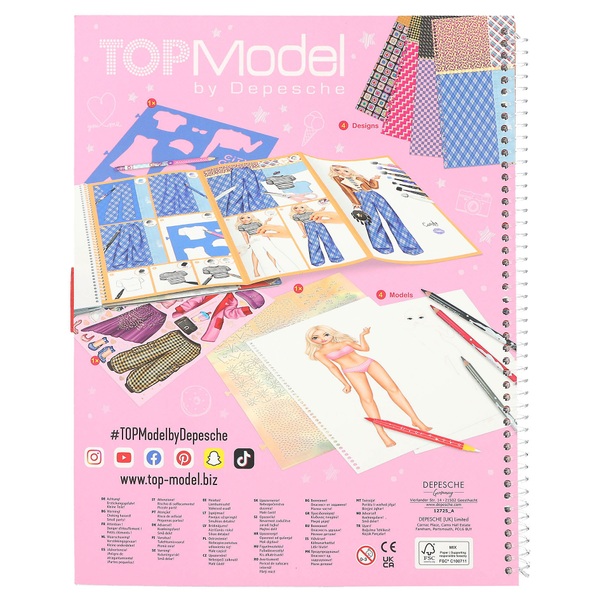 TOP Model Dress Me Up Sticker Colouring Book - Depesche - Design