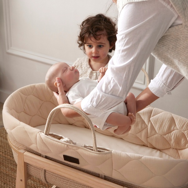 Baby Elegance Moses Basket, Mattress & Rocking Stand Set Smyths Toys UK