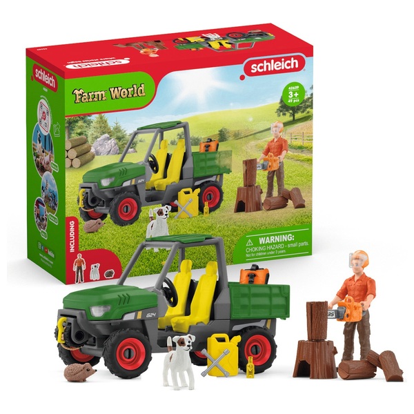 schleich Farm World 42659 Working in the Forest Set Smyths Toys UK