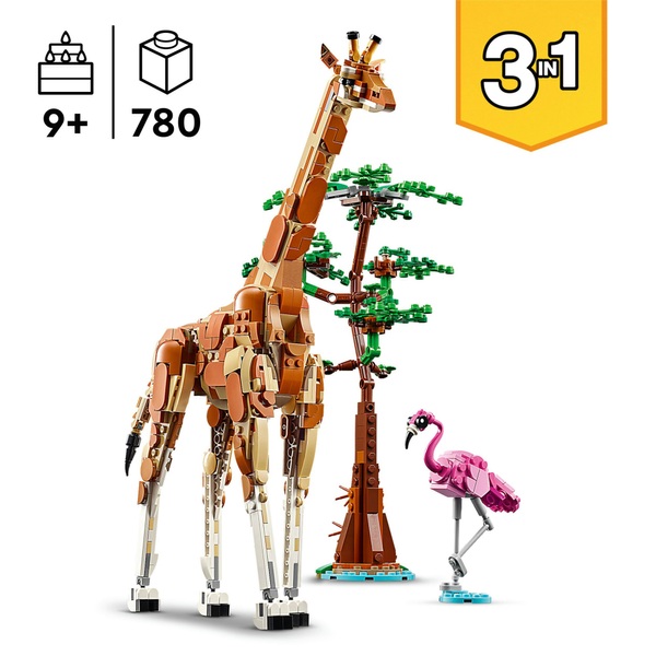 LEGO Creator 31150 3-in-1 Wild Safari Animals Set | Smyths Toys Ireland