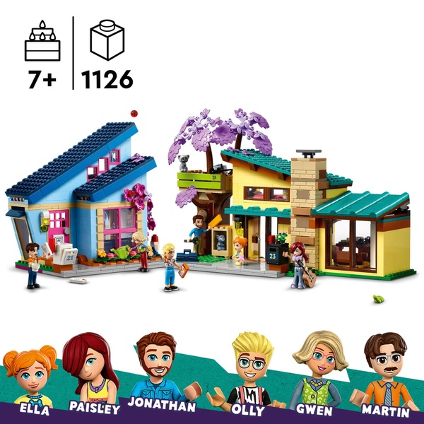 LEGO Friends 42620 Olly and Paisley's Family Houses | Smyths Toys Ireland