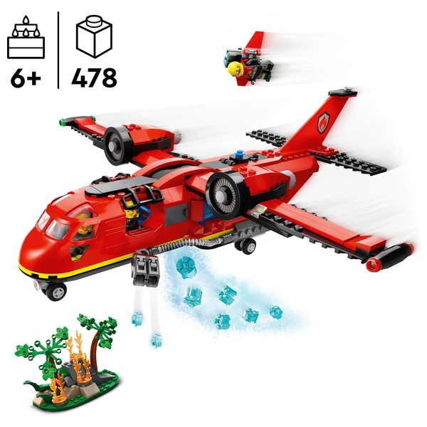 LEGO City 60413 Fire Rescue Plane Toy for Kids | Smyths Toys UK