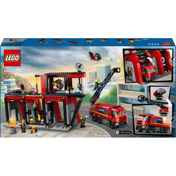 LEGO City 60414 La Caserne et le Camion de Pompier