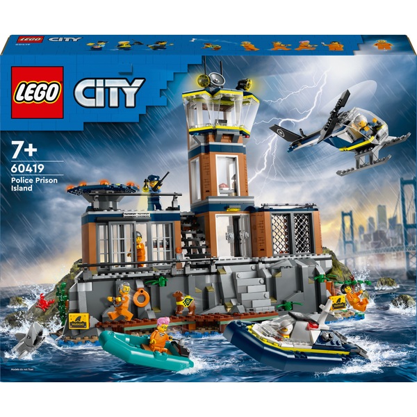 LEGO City 60419 Police Prison Island Building Toy Set