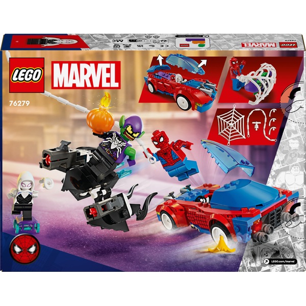 LToys  LEGO® La voiture de course de Spider-Man contre le Bouffon Vert  venomisé
